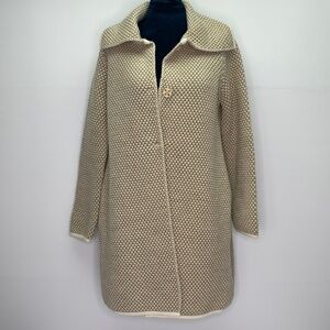 Le Maglia Di Sofia Italy Small Knit Sweater Coat Pockets